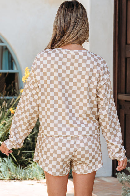 Checkered Flowy Two Piece Set