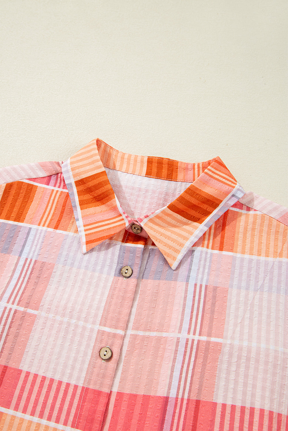 Pink Oversized Check Tunic Shirt