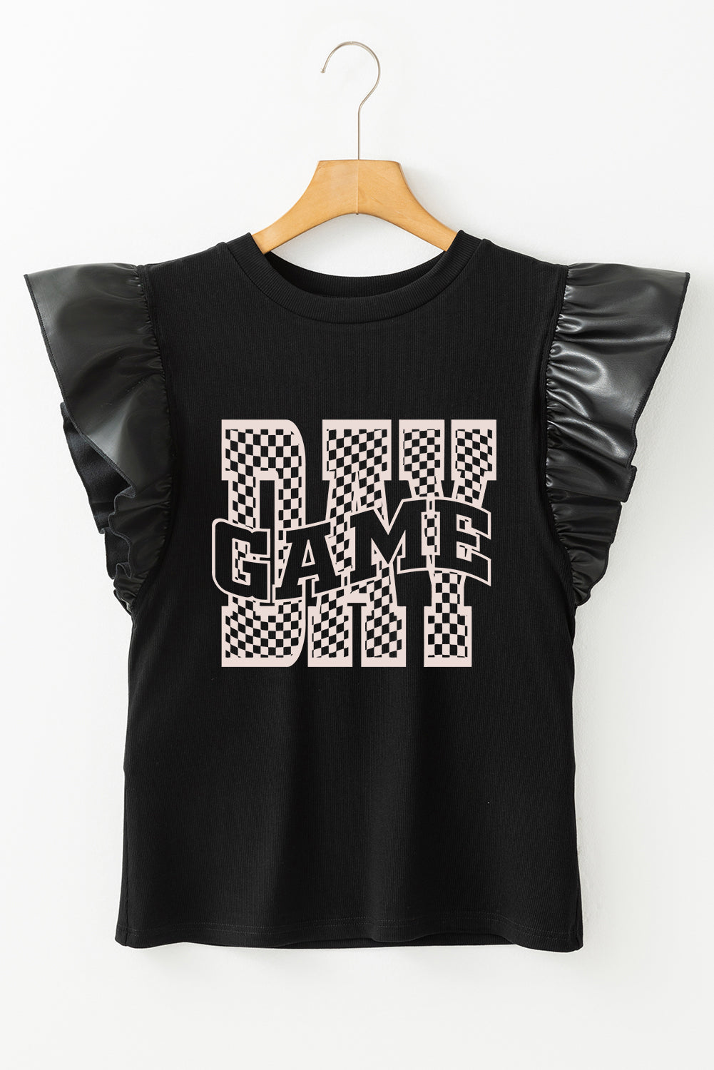 Chic on game day Ruffle Sleeve Top