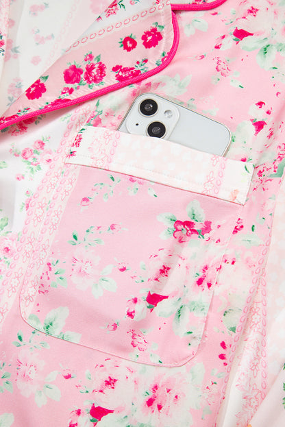 Fancy Love Two Piece Satin Pajama Set