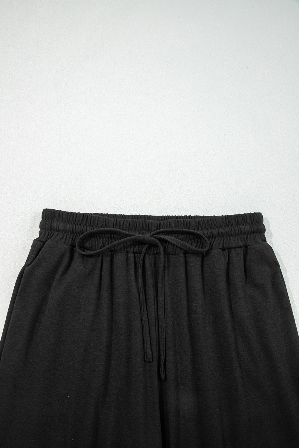 Black Contrast Trim Hooded Lounge Cardigan and Pants Set