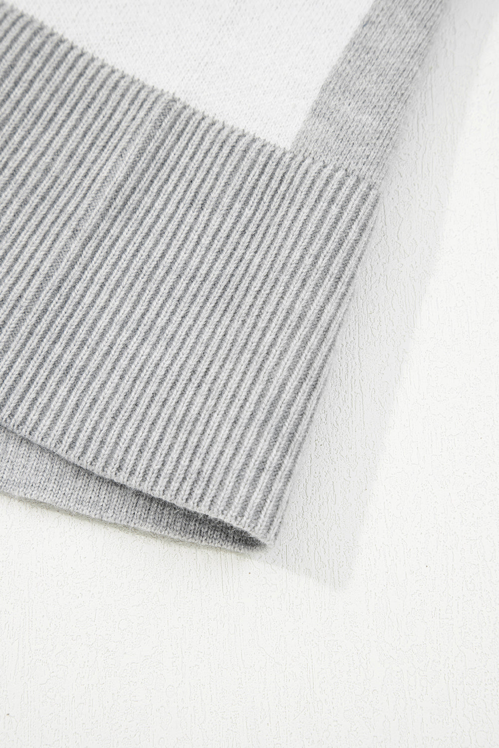 Cozy Basics Gray Checkered Sweater