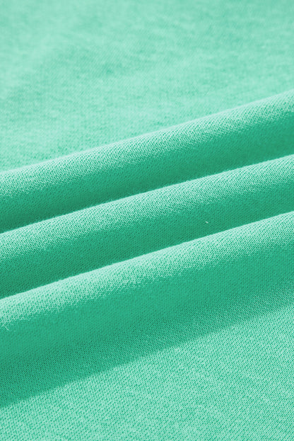 Aruba Blue Cute Halloween Ghost Embroidered Casual Sweatshirt