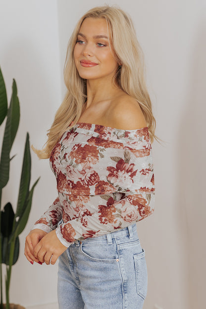 Falling in love off the shoulder top
