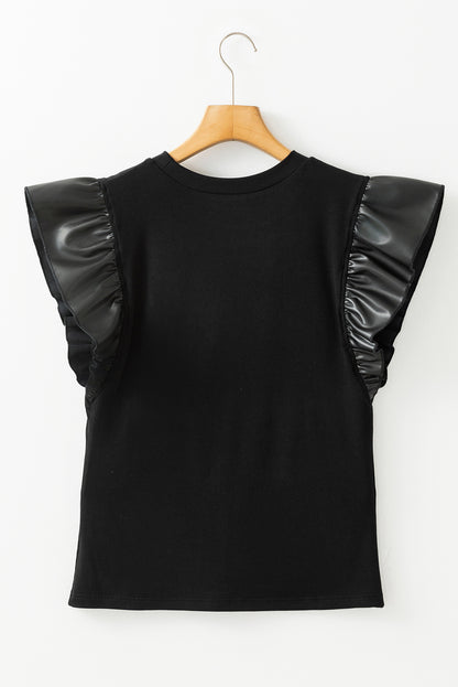 Chic on game day Ruffle Sleeve Top