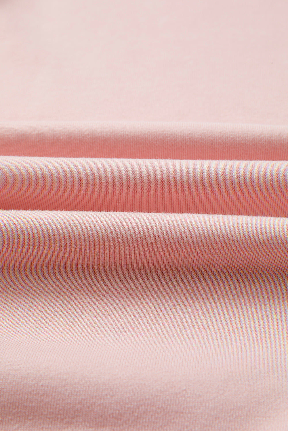 Light Pink Color Block Mix Texture Waffle Patchwork Oversize Sweatshirt